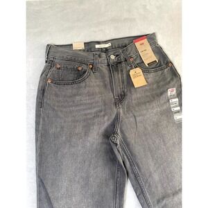 Levi's Low Pro Straight Leg Jeans Womens 30 Gray Denim Cotton Mid Rise 5-Pockets